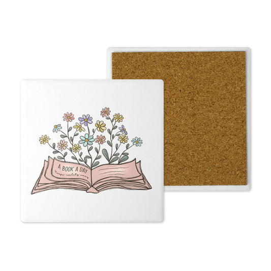 Book Lover’s Ceramic Coasters –  Beautifully Hand Printed Designs