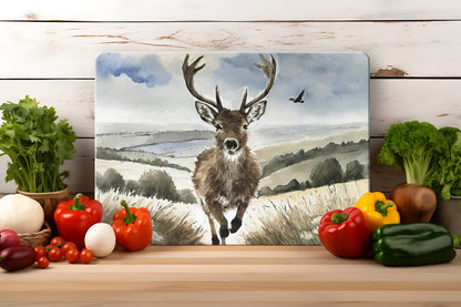 Countryside Critters - Tempered Glass Cutting Board - (285x200mm and 390x290mm) Gloss or Textured Finish