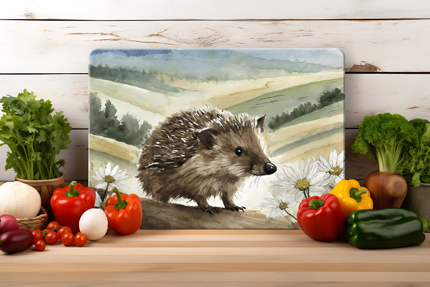 Countryside Critters - Tempered Glass Cutting Board - (285x200mm and 390x290mm) Gloss or Textured Finish