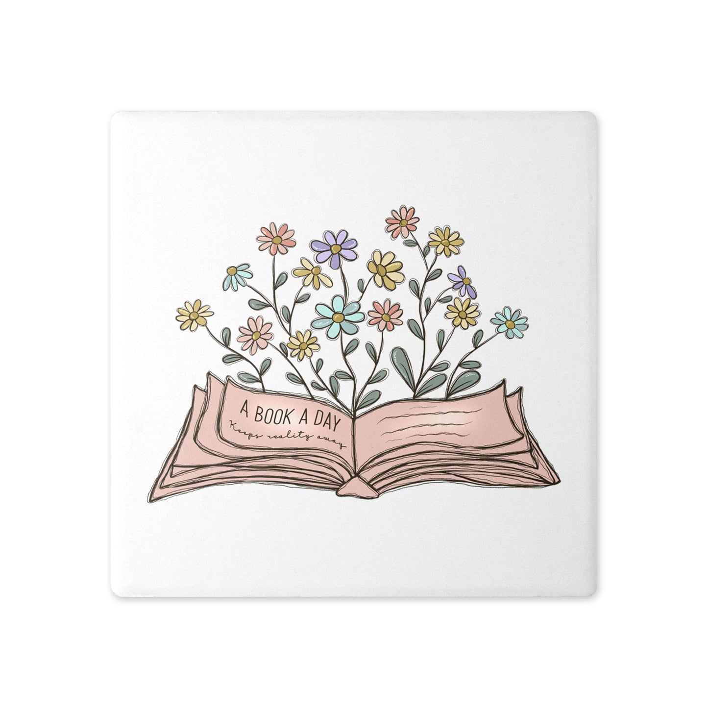 Book Lover’s Ceramic Coasters –  Beautifully Hand Printed Designs