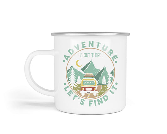 Colourful Retro Enamel Camping Mugs – Vibrant Designs for Outdoor Adventures