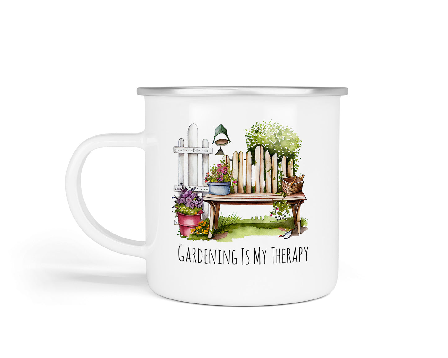 Gardener's Enamel Cups – Charming Designs for Green Fingers